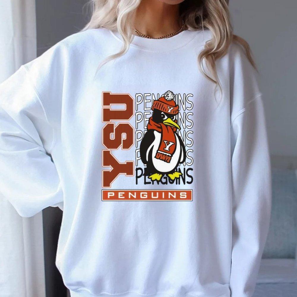 Youngstown State Penguins Mascot Graphic Vintage Sport Unisex Sweatshirt